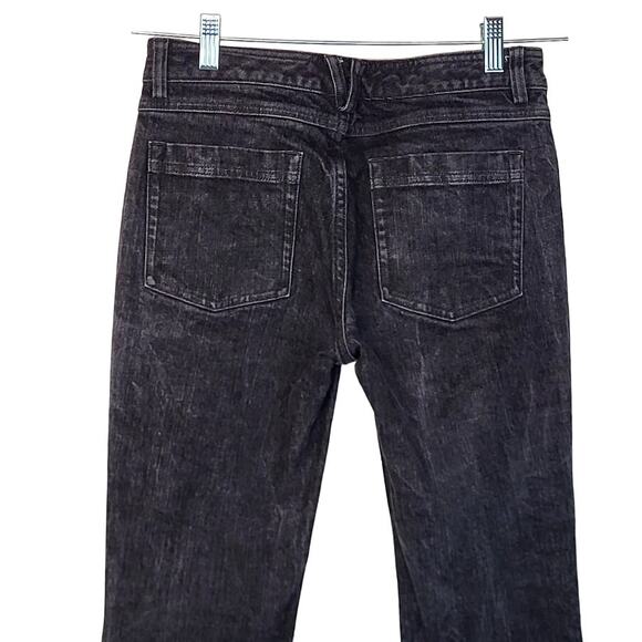 Duluth Trading Y2K Black Acid Wash Straight Leg Denim Jeans Size 4 x 33 - Picture 5 of 7